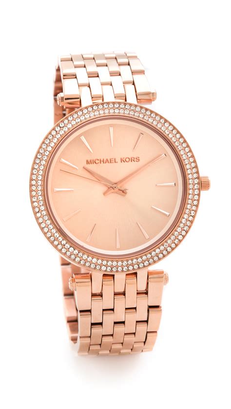 michael kors pink watch with diamonds|Michael Kors diamond watch women's.